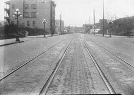 Seattle Municipal Railway track, Seattle, Washington, 1926