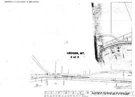 Plat Map of Great Northern Facilities at Ledger, Montana, 1930