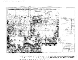 Great Northern Engineering Drawing, Truck Garage at Great Falls, Montana, 1973