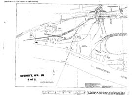 Plat Map of Northern Pacific Facilities at Everett, Washington, undated