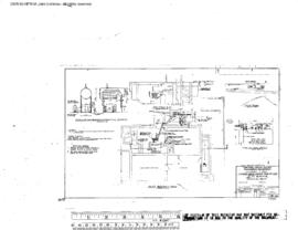 Northern Pacific Engineering Drawing, Depot at Paradise, Montana, 1960