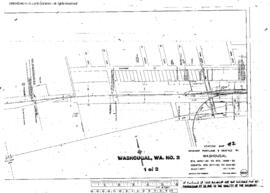 Plat Map of Spokane, Portland, and Seattle Railway Facilities at Washougal, Washington, 1951