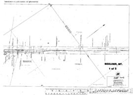 Plat Map of Great Northern Facilities at Boulder, Montana, 1927