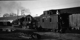 Pacific Coast Railway steam locomotive number 105 at San Luis Obispo, California, circa 1928.