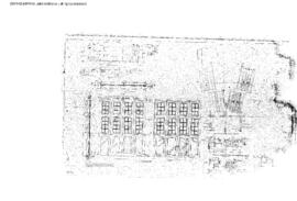 Northern Pacific Engineering Drawing: 125 Foot Frame Round House, 135 Foot Turntable, undated