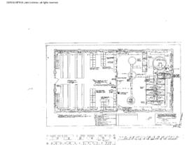 Northern Pacific Engineering Drawing, Shopmen's Service Building at Parkwater, Washington, 1949