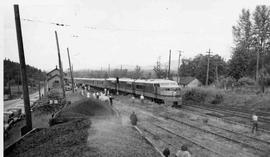 Chicago Milwaukee St. Paul and Pacific Railroad passenger train number 16, Olympian Hiawatha, at ...