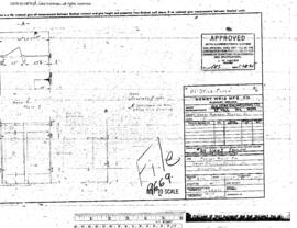 Great Northern Engineering Drawing, Freight House at Williston, North Dakota, 1965