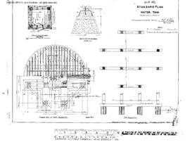 Spokane, Portland, and Seattle Railway Engineering Drawing, Water Tank, 48,000 Gallon (Standard P...