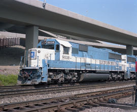 Electro-Motive Division of General Motors diesel locomotive 9038 at Tacoma, Washington on May 30,...