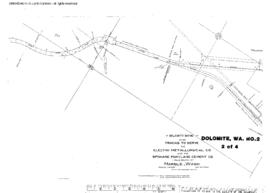 Plat Map of Great Northern Facilities at Dolomite, Washington, 1943