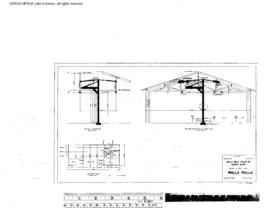 Northern Pacific Engineering Drawing, Engine House at Walla Walla, Washington, 1950