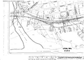 Plat Map of Spokane, Portland, and Seattle Railway Facilities at Lyle, Washington, 1935