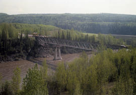 British Columbia Railway Company bridge at East Pine River, British Columbia on May 27, 1990.