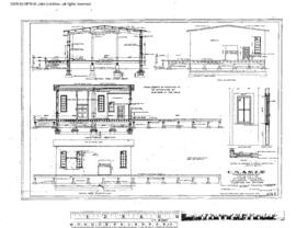 Milwaukee Road Engineering Drawing, Store House at Lewiston, Montana, 1913