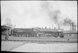 Union Pacific Railroad steam locomotive number 3223 at Tacoma, Washington in 1935.