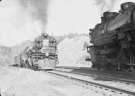 Northern Pacific steam locomotive 5136 at Nelson, Washington, circa 1949.