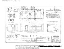 Northern Pacific Engineering Drawing, Section Tool House at East Olympia, Washington, 1964