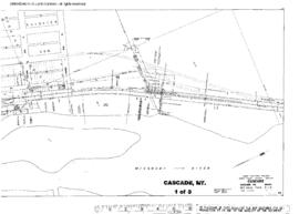 Plat Map of Great Northern Facilities at Cascade, Montana, undated