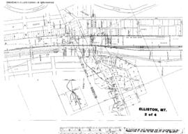 Plat Map of Northern Pacific Facilities at Elliston, Montana, 1940