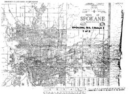 Plat Map Index of Facilities at Spokane, Washington, undated