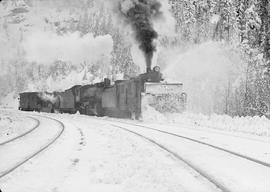 Northern Pacific Railroad Rotary Snow Plow Number 10 at Martin, Washington in February 1945.
