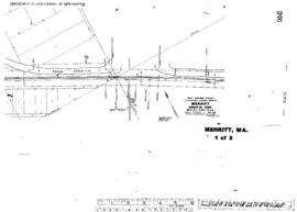 Plat Map of Great Northern Facilities at Merritt, Washington, 1965