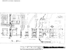 Northern Pacific Engineering Drawing, Depot at Wallace, Idaho, 1901