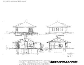 Northern Pacific Engineering Drawing, Depot at Wapato, Washington, 1926