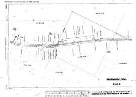 Plat Map of Spokane, Portland, and Seattle Railway Facilities at Warwick, Washington, 1915