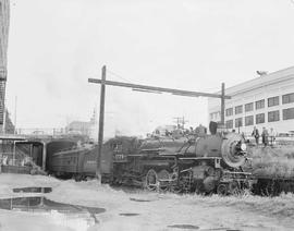 Northern Pacific passenger train at Olympia, Washington, in 1957.