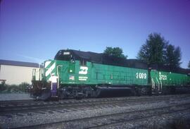 Burlington Northern 2099, Burlington Northern 2723 at Ferndale, Washington in 1994.