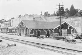 Northern Pacific station at Winlock, Washington, in 1927.