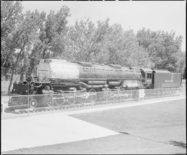 Union Pacific Railroad steam locomotive number 4004 on display at Cheyenne, Wyoming in 1986.