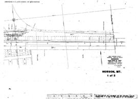 Plat Map of Great Northern Facilities at Hobson, Montana, 1960