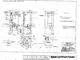 Burlington Northern Engineering Drawing, Sanitary Dump Building for Caboose Service, 1980