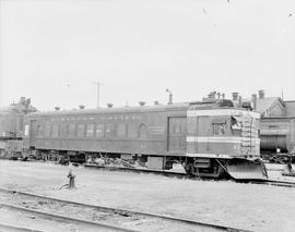 Northern Pacific gas-electric motor car number B-3 at South Tacoma, Washington, in 1956.