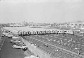 New York City Subway Storage Yard at New York, New York in July, 1964.