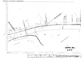 Plat Map of Spokane, Portland, and Seattle Railway Facilities at Levey, Washington, 1915