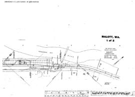 Plat Map of Great Northern Facilities at Malott, Washington, 1968