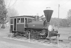 Satsop Railroad Company 0-4-2T at Mccleary, Washington in November, 1975.