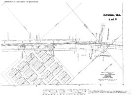 Plat Map of Great Northern Facilities at Downs, Washington, 1959