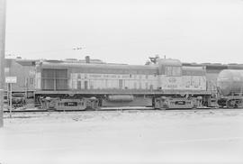 Burlington Northern diesel locomotive 4064 at Portland, Oregon in 1976.