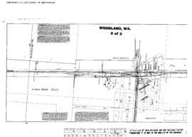 Plat Map of Northern Pacific Facilities at Woodland, Washington, 1910