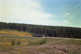 British Columbia Railway Company rail diesel cars in British Columbia in May 1990.