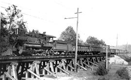 Pacific Coast Railroad freight train near Renton, Washington in 1937.