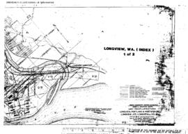 Plat Map Index of Longview, Portland and Northern Railway Facilities at Longview, Washington, 1929