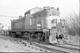 Burlington Northern diesel locomotive 4065 at Aberdeen Junction, Washington in 1975.