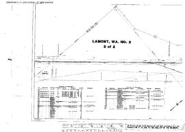 Plat Map of Spokane, Portland, and Seattle Railway Facilities at Lamont, Washington, 1947