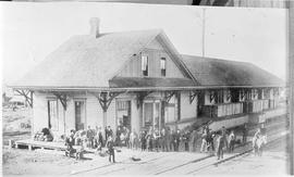 Northern Pacific station at Puyallup, Washington, circa 1900.